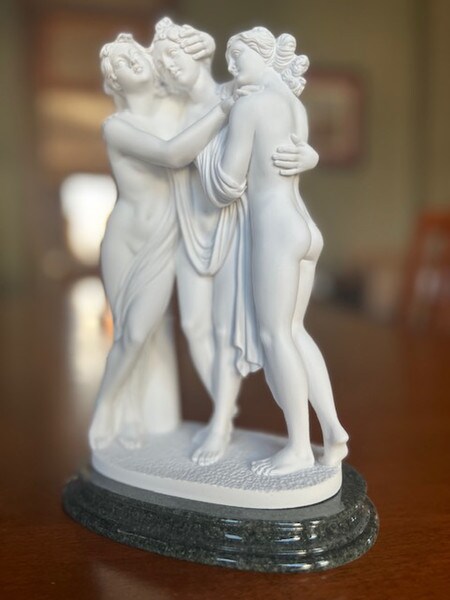 Three Graces Bathers sculpture by Antonio Canova sister goddess Statue